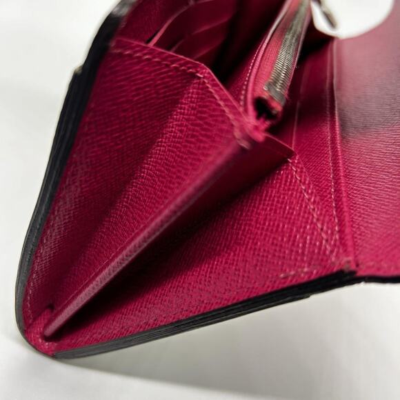 LOUIS VUITTON Portefeuille Sarah Tribal Mask Purse wallet M60792 Epi Pivoine LV - Picture 8 of 10